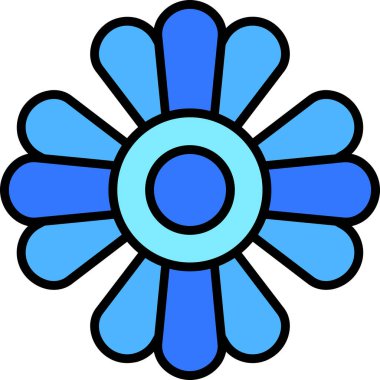 Gaillardia çiçek ikonu vektör çizimi