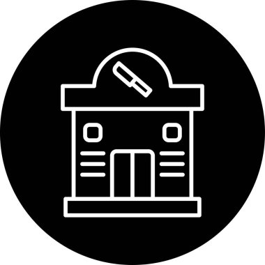 Restoran dairesi simgesi, vektör çizimi 