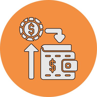  Gelir. Web simgesi basit illüstrasyon