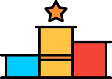 Vektör Podium Web simgesi illüstrasyonu