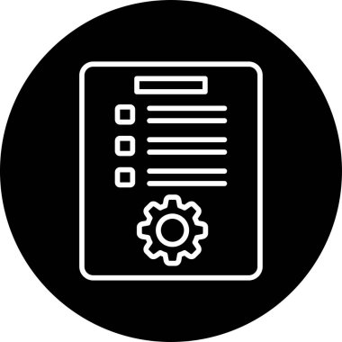 Minimalist bir dizaynda bir belge simgesinin vektör illüstrasyonu.