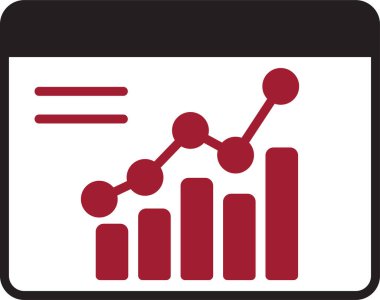 düz biçimli analiz iş veri simgesi