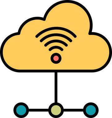 bulut veri depolama simgesi illüstrasyonu 