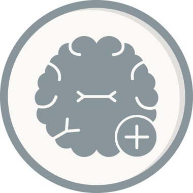 beyin ikonu vektör illüstrasyonu