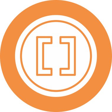 Parantez web simgesi vektör illüstrasyonu