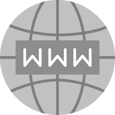 Alan adı web simgesi, basit vektör illüstrasyonu