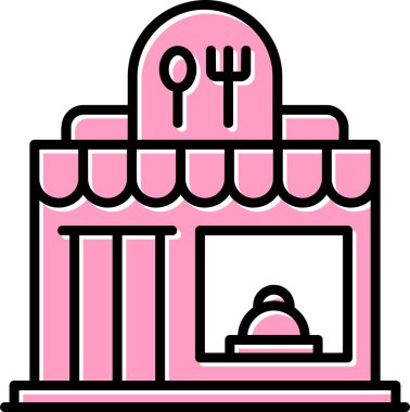 Restoran dairesi simgesi, vektör çizimi 