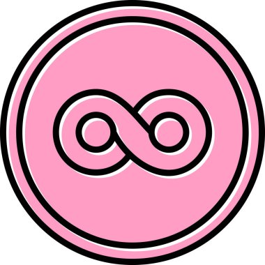 Sonsuzluk simgesinin vektör illüstrasyonu