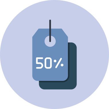 indirimli etiket simgesi, vektör illüstrasyonu basit tasarım