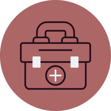 İlk yardım kiti vektör illüstrasyonu