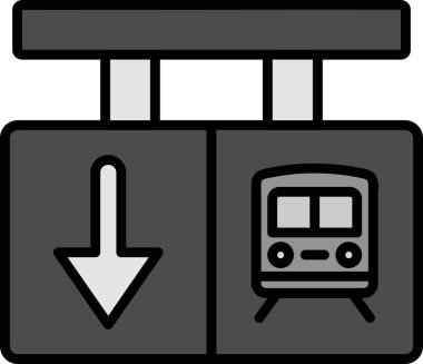 Beyaz Arkaplanda Tren Gelen Simge Vektör Simgesi İzole Edildi  