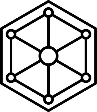 Altıgen. Web simgesi basit illüstrasyon