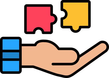 Sorun Çözme simgesi, basit vektör illüstrasyonu