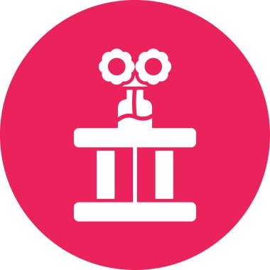 Bir tablo simgesinin vektör illüstrasyonu