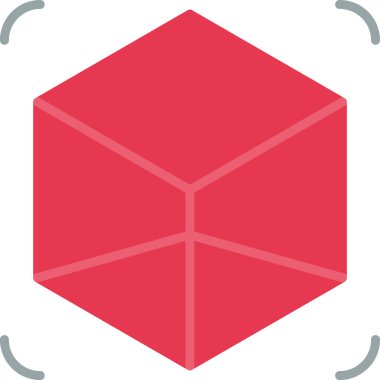 Küp. Web simgesi basit illüstrasyon