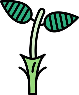 bitki web simgesi basit illüstrasyon