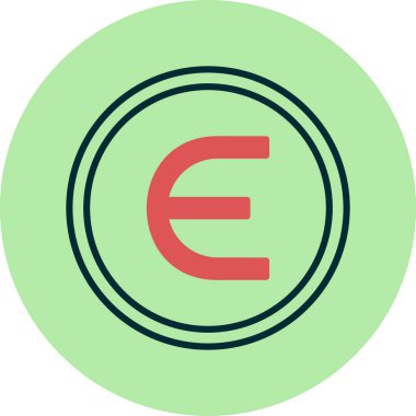 Epsilon web simgesi vektör illüstrasyonu