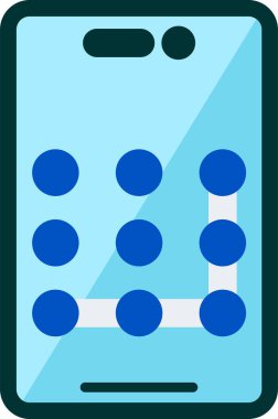 Desen Kilit simgesi vektör çizimi