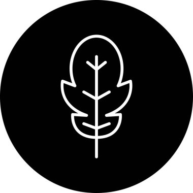 Arugula yaprağı ikonu illüstrasyonu