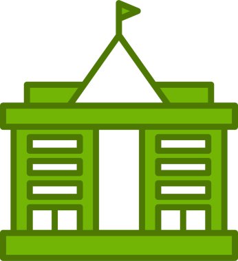 Hükümet binası simgesi, vektör illüstrasyonu