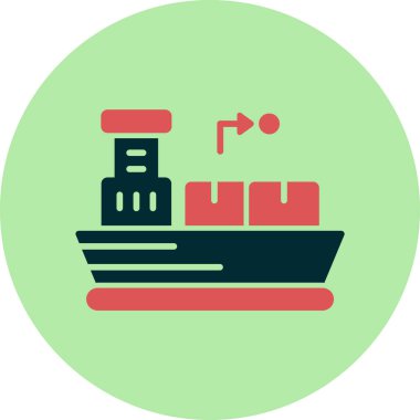 Dağıtım simgesi tasarımının vektör illüstrasyonu