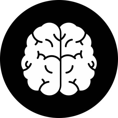 Beyin. Web simgesi basit illüstrasyon 