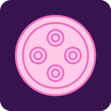 Mikroskobik Yaşam ikonu vektör çizimi