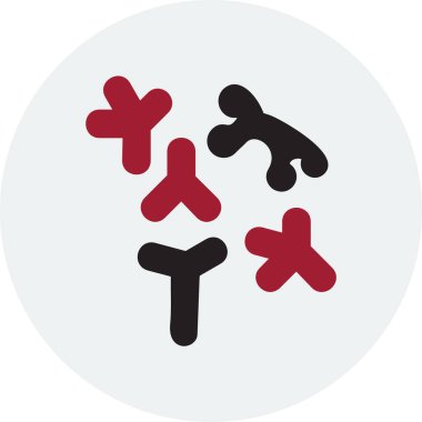 Basit Bakteri illüstrasyonunun vektör simgesi