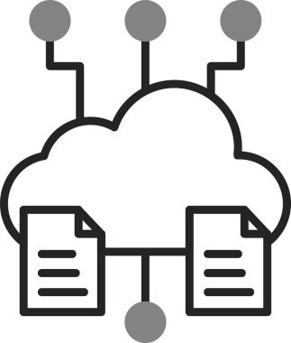 Web işlevleri için soyut düz vektör simgesi olarak sembolize edilen büyük veri.