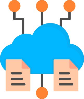 Web işlevleri için soyut düz vektör simgesi olarak sembolize edilen büyük veri.