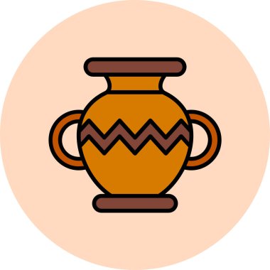 Vazo. Web simgesi basit illüstrasyon