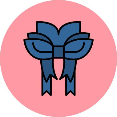 Kurdele yayı. Web simgesi basit illüstrasyon