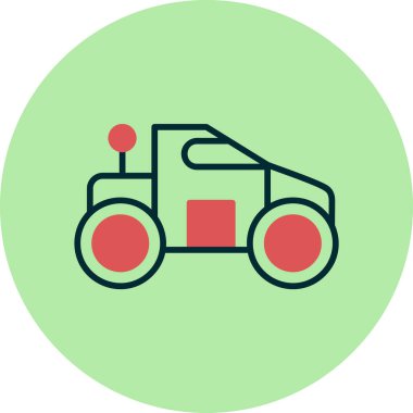 Vektör araba simgesi, temiz ve basit illüstrasyon.