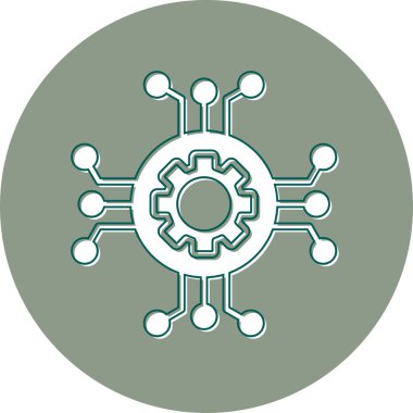 Bilgi ağı web simgesi basit illüstrasyon