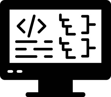 bilgisayar simgesi, vektör illüstrasyonu basit tasarım