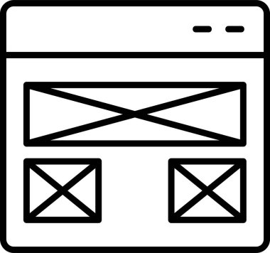 Mockup Design modern simgesinin vektör çizimi