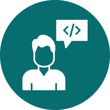 Konuşma yap. Web simgesi basit illüstrasyon