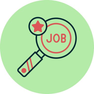 İş araması. Web simgesi basit illüstrasyon