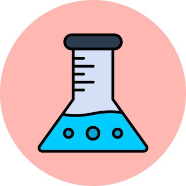 Kimyasal matara simgesi, vektör çizimi basit tasarım