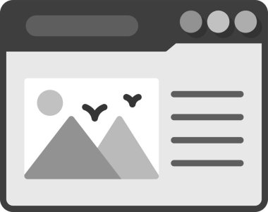 İnternet sitesi. Web simgesi vektör illüstrasyonu