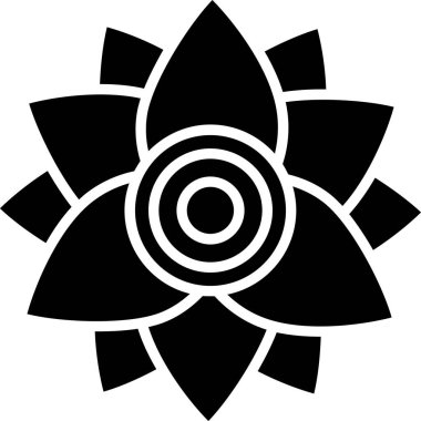 Bromeliad çiçek ikonu illüstrasyonu vektörü