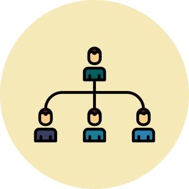 hiyerarşi. Web simgesi basit illüstrasyon