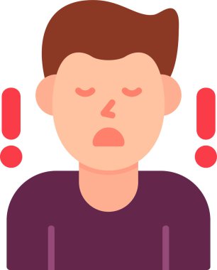 Endişe. Web simgesi basit illüstrasyon