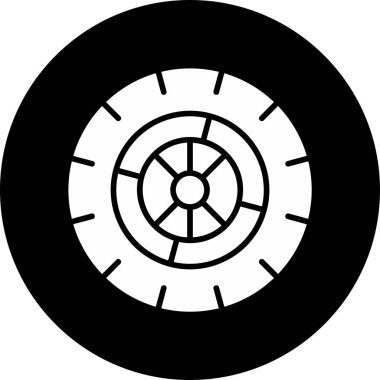 Tekerlek. Web simgesi basit illüstrasyon 