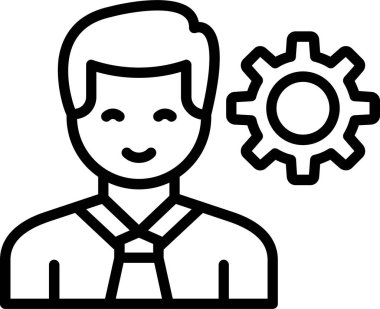 Yönetici vektör simgesi modern basit illüstrasyon