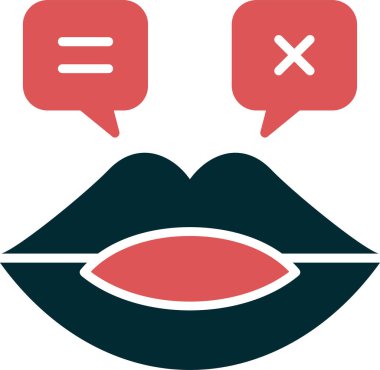 Dedikodu. Web simgesi basit illüstrasyon