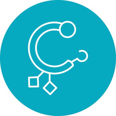 Küpe ağ simgesi vektör illüstrasyonu