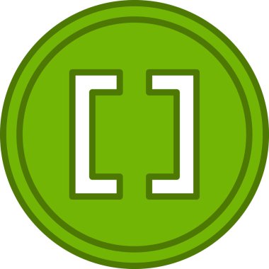 Parantez web simgesi vektör illüstrasyonu