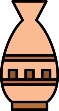 Vazo. Web simgesi basit illüstrasyon