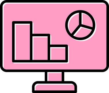 Basit analiz simgesi. vektör illüstrasyonu